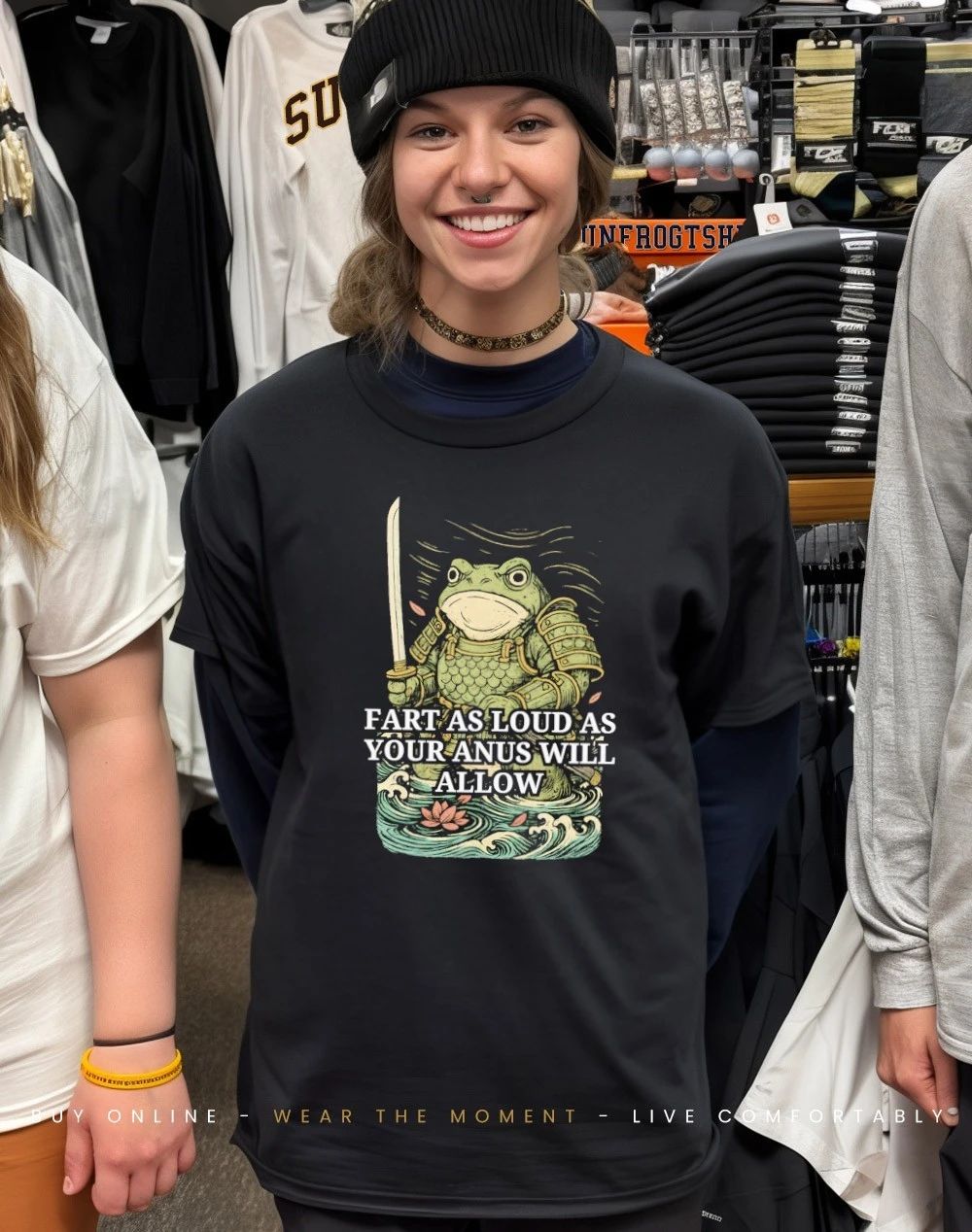 Samurai frog fart as loud as your anus will allow shirt