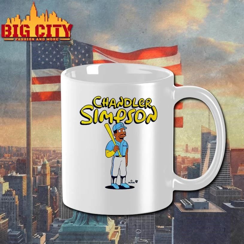 Chandler Simpson At the Bat Cartoon Shirt