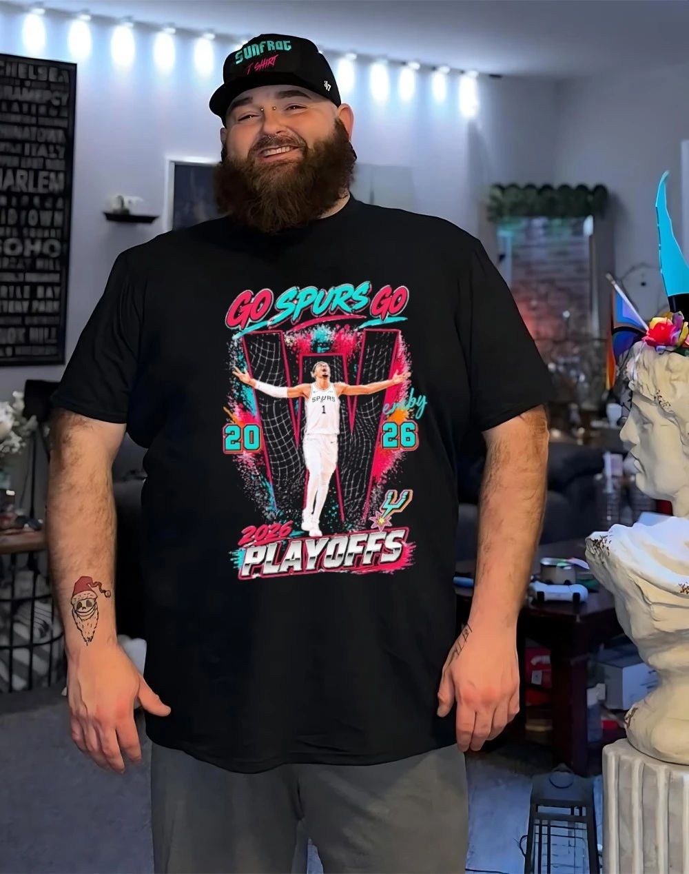 Wemby Go Spurs Go 2026 NBA Playoffs front and back shirt