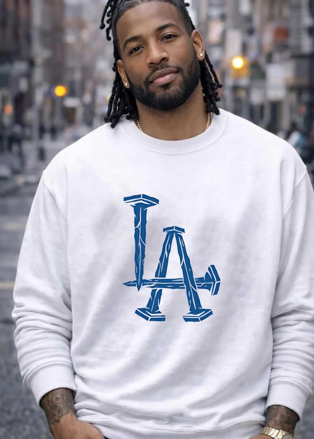 Nail Art Los Angeles Dodgers shirt