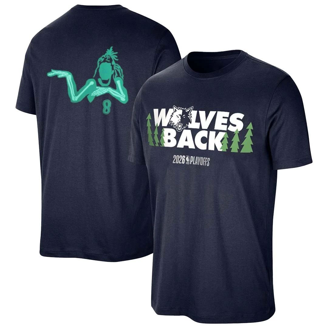 Bones Hyland Skelly Timberwolves front and back shirt