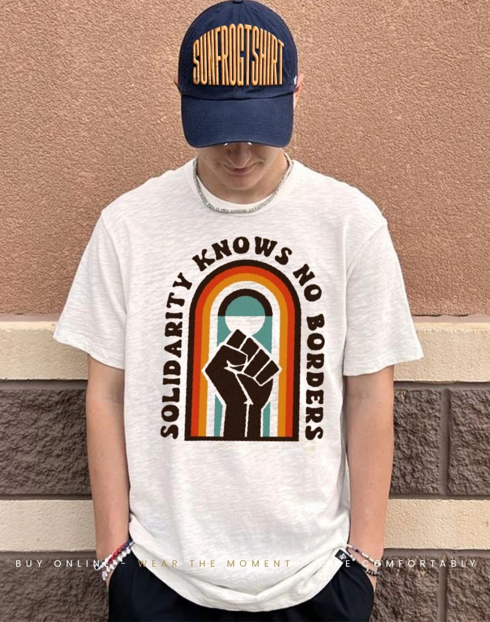 Strong fist solidarity knows no borders shirt