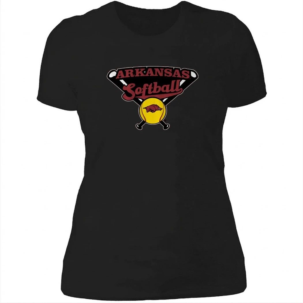 Arkansas Softball Crossed Bats Shirt