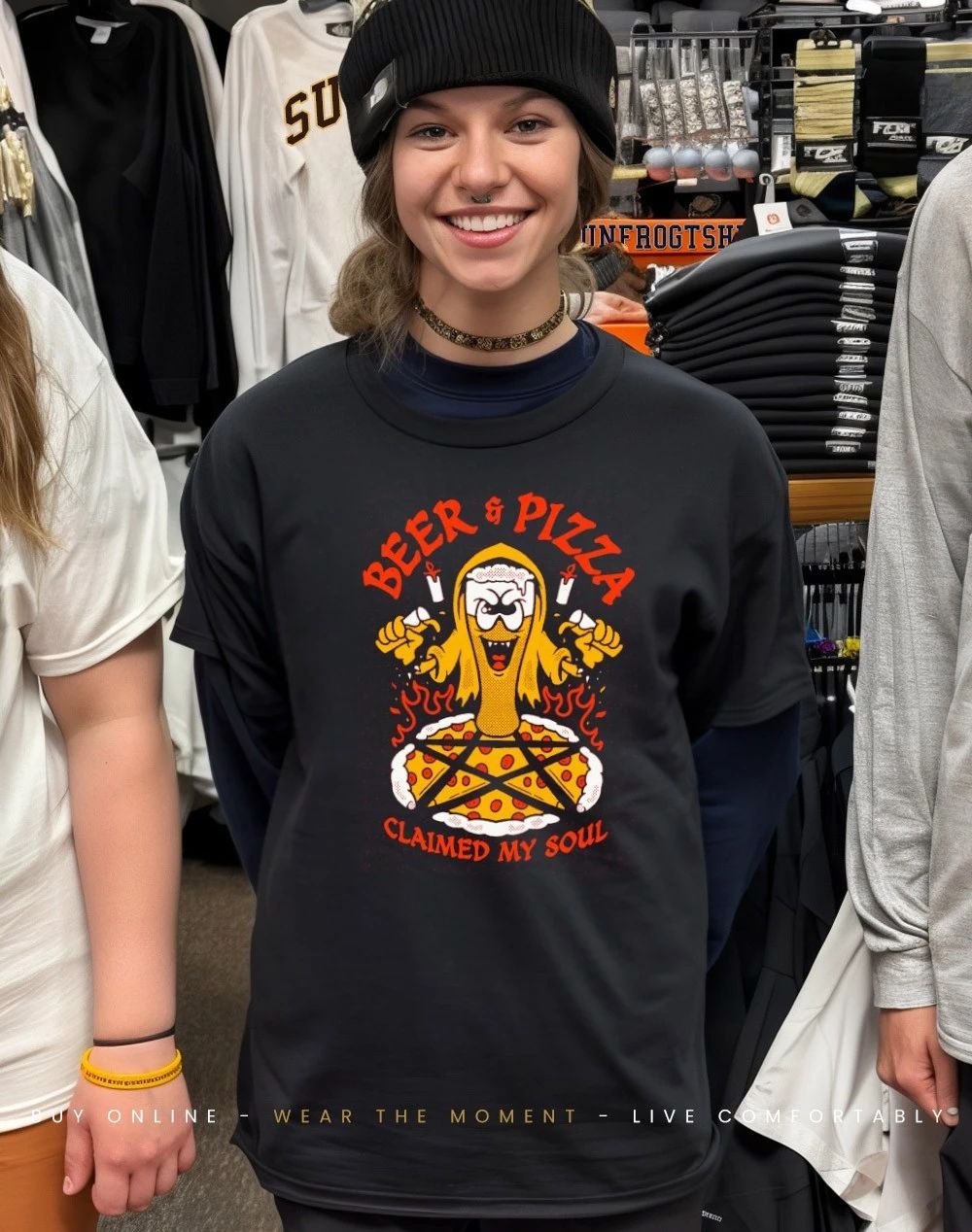 Beer and pizza claimed my soul shirt