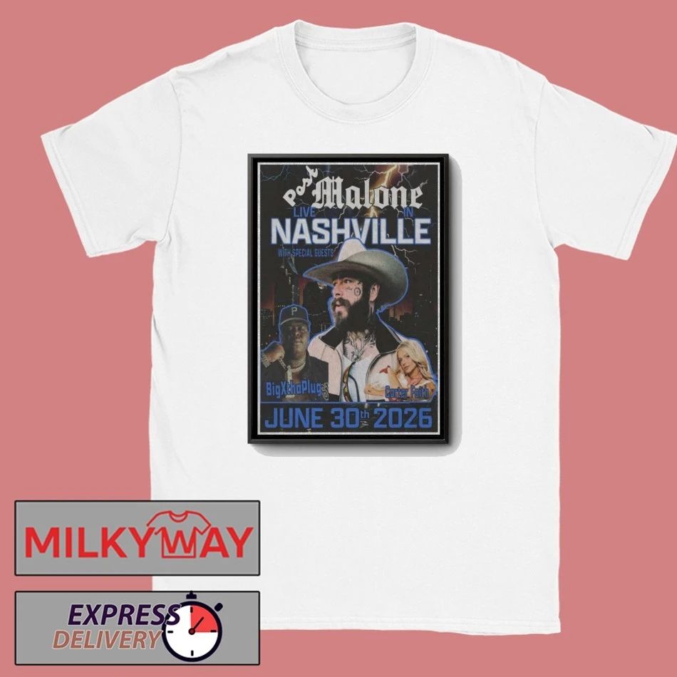 LIMITED June 30 2026 Post Malone Nissan Stadium, Nashville, TN Poster Tour shirt