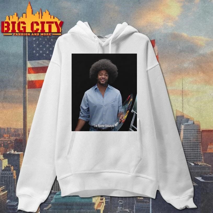 Rome Odunze transformed into Bob Ross Shirt
