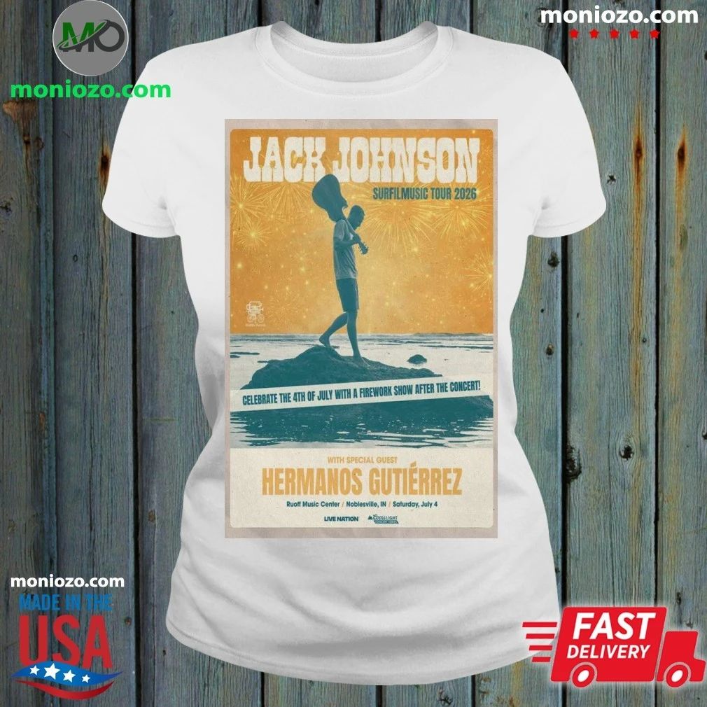 Original Jack Johnson Ruoff Music Center in Noblesville, Indiana July 04 2026 Poster Shirt