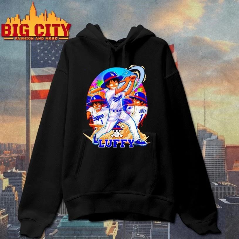Monkey D. Luffy anime Los Angeles Dodgers Baseball graphic 2026 shirt