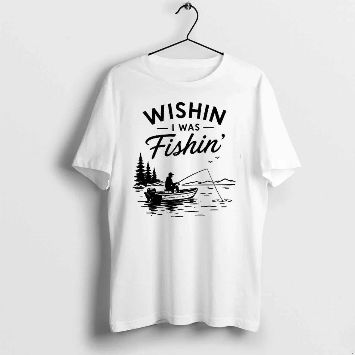 Wishin I Was Fishin Alone 0 Tshirts Sweater Unisex , , , Long Sleeve Tee